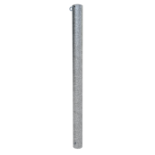 Barrier posts | Steel tube  89 x 2,9 mm | stationary, for casting in concrete | hot-dip galvonized / white coated | hot-dip galvanized | with 1 eyelet